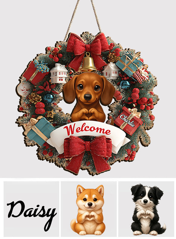 Willkommen zu Hause – personalisiertes Holzschild in individueller Haustierform