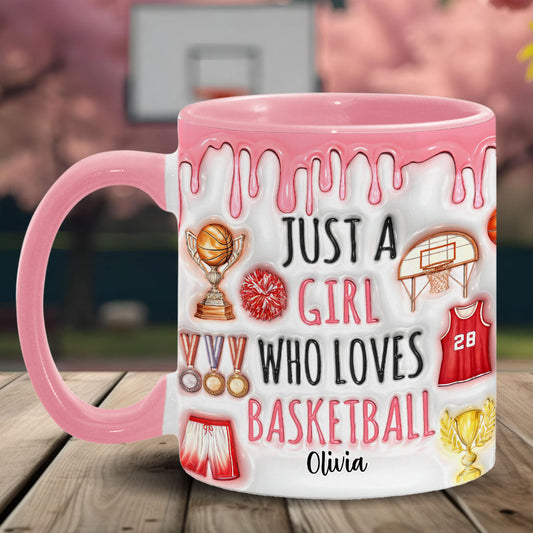 Just A Boy/A Girl Who Loves Basketball - Personalized Basketball Accent Mug