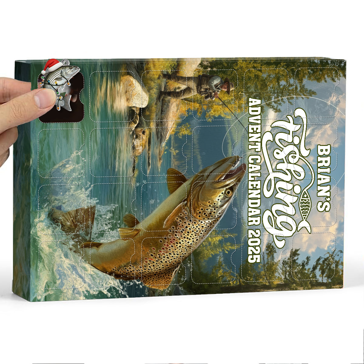 Angel-Adventskalender 2025 - Personalisierter Angel-Adventskalender mit Ornamenten