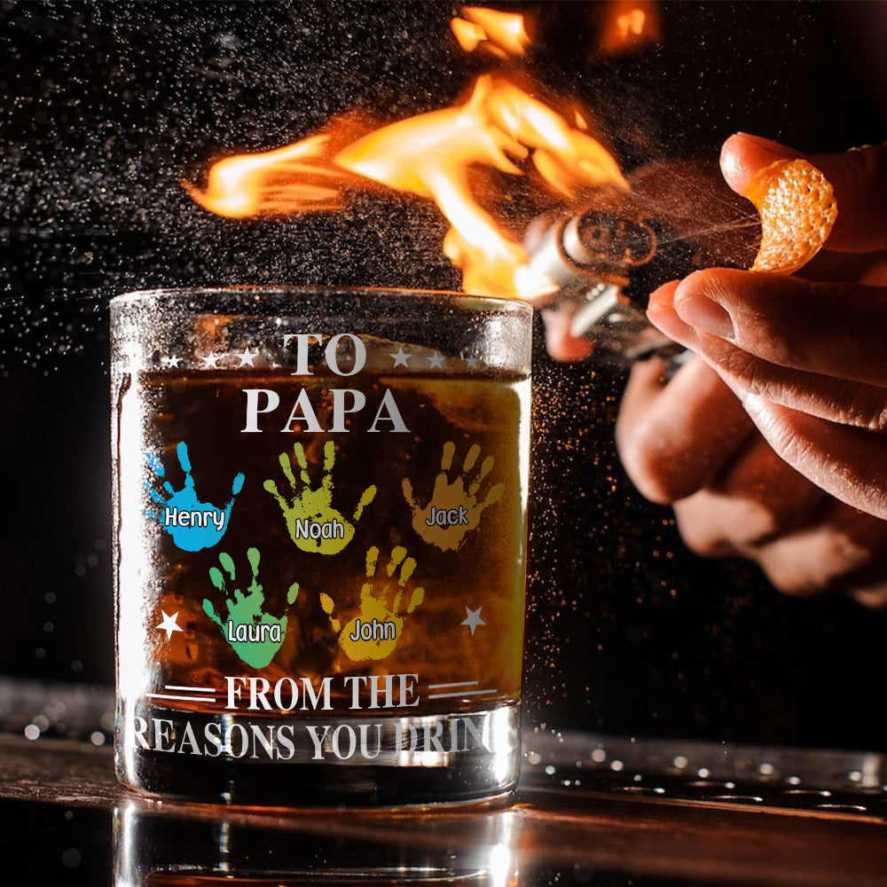Grund zum Trinken – Personalisiertes Whiskeyglas für Väter