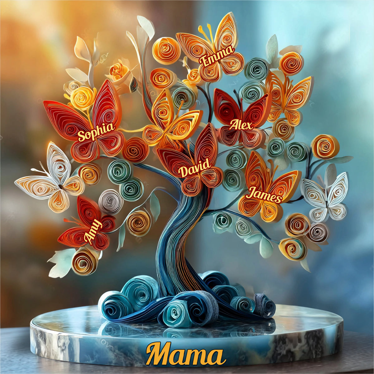 Geschenk für Mama und Oma – Personalisierte Acrylplakette in individueller Form für die Mutter
