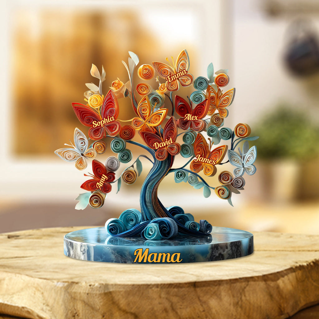 Geschenk für Mama und Oma – Personalisierte Acrylplakette in individueller Form für die Mutter