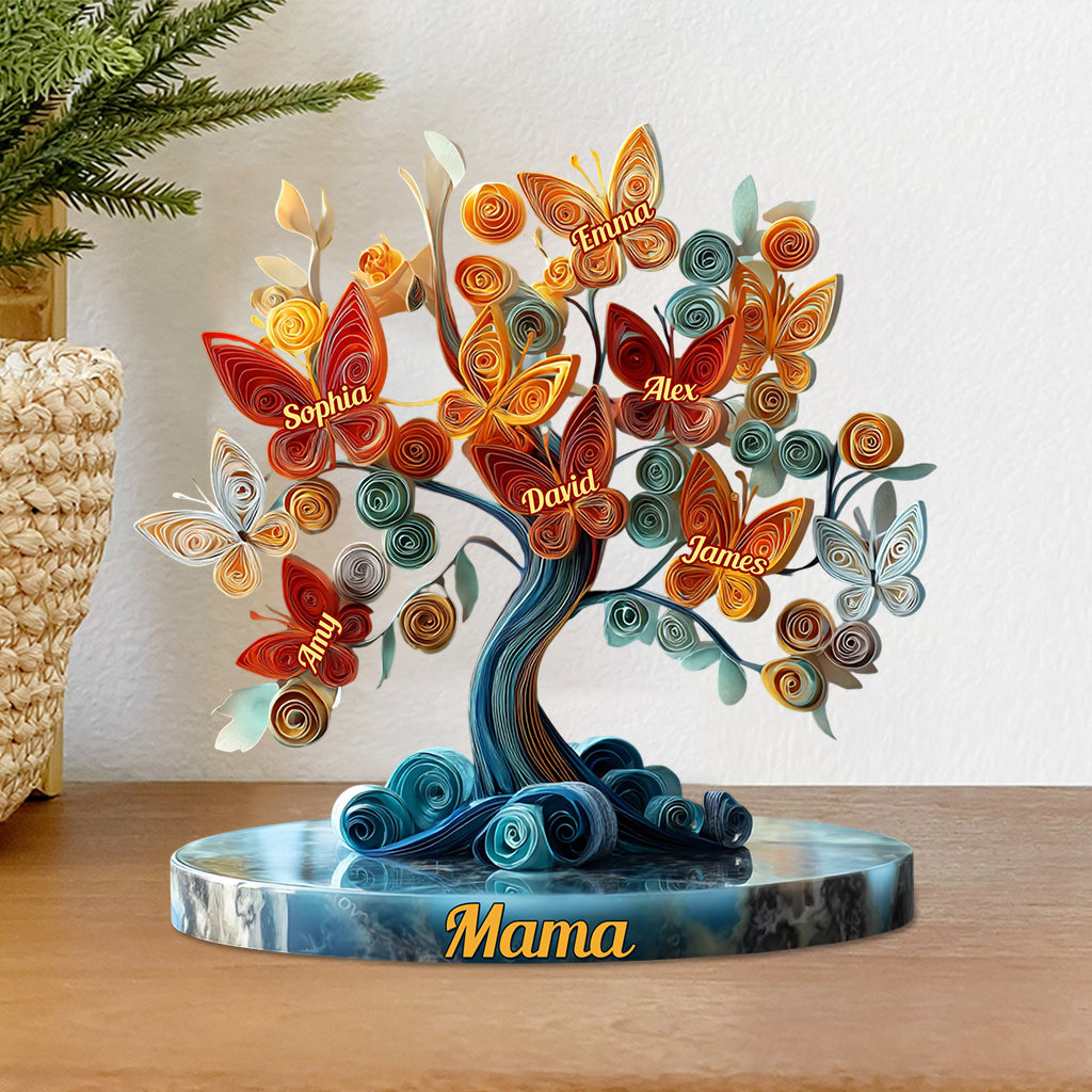 Geschenk für Mama und Oma – Personalisierte Acrylplakette in individueller Form für die Mutter