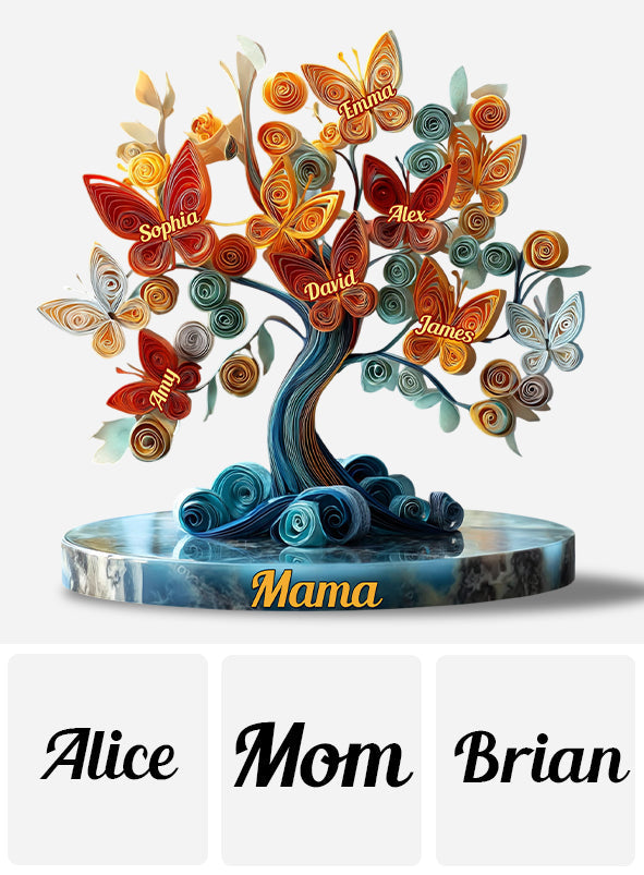 Geschenk für Mama und Oma – Personalisierte Acrylplakette in individueller Form für die Mutter
