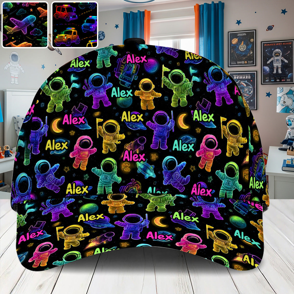 Astronauten-Mütze, geeignet für Kinder, die draußen unterwegs sind – personalisierte klassische Kinderkappe