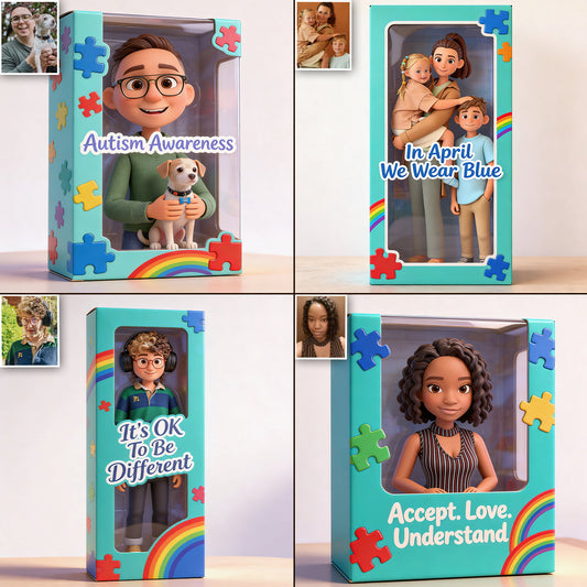 Autismus-Aufklärung – Personalisierte Acrylplakette in individueller Form