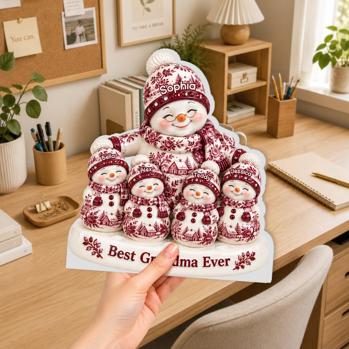 Best Grandma/Mama Ever Christmas Gift - Personalized Grandma 3D Plaque