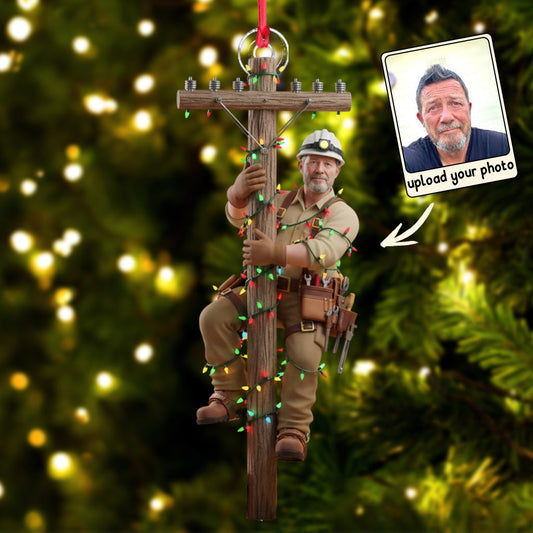 Keeping the Lights On - Personalized Lineman Ornament