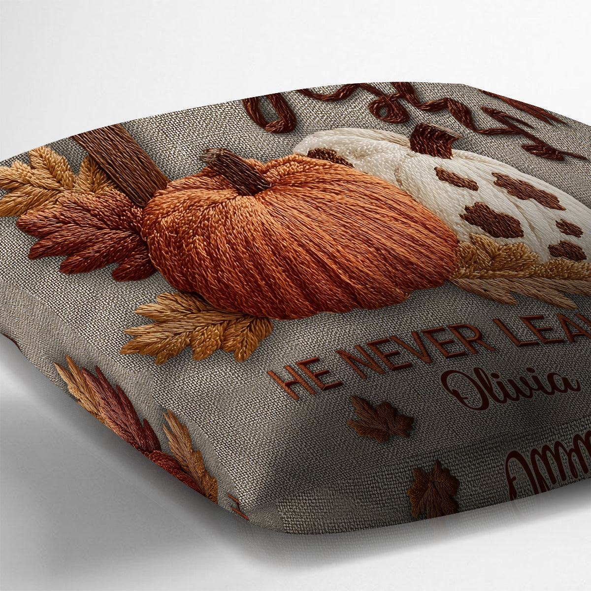 Verliebe dich in Jesus, er verlässt dich nie – Personalisiertes christliches Dekokissen