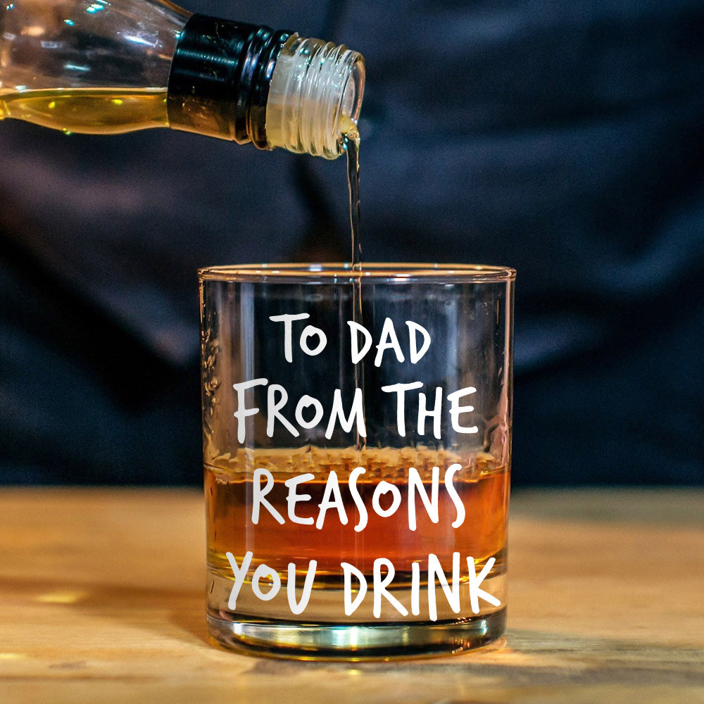 Für Papa von „Reasons To Drink“ – Personalisiertes Whisky-Dekanter-Set für Väter