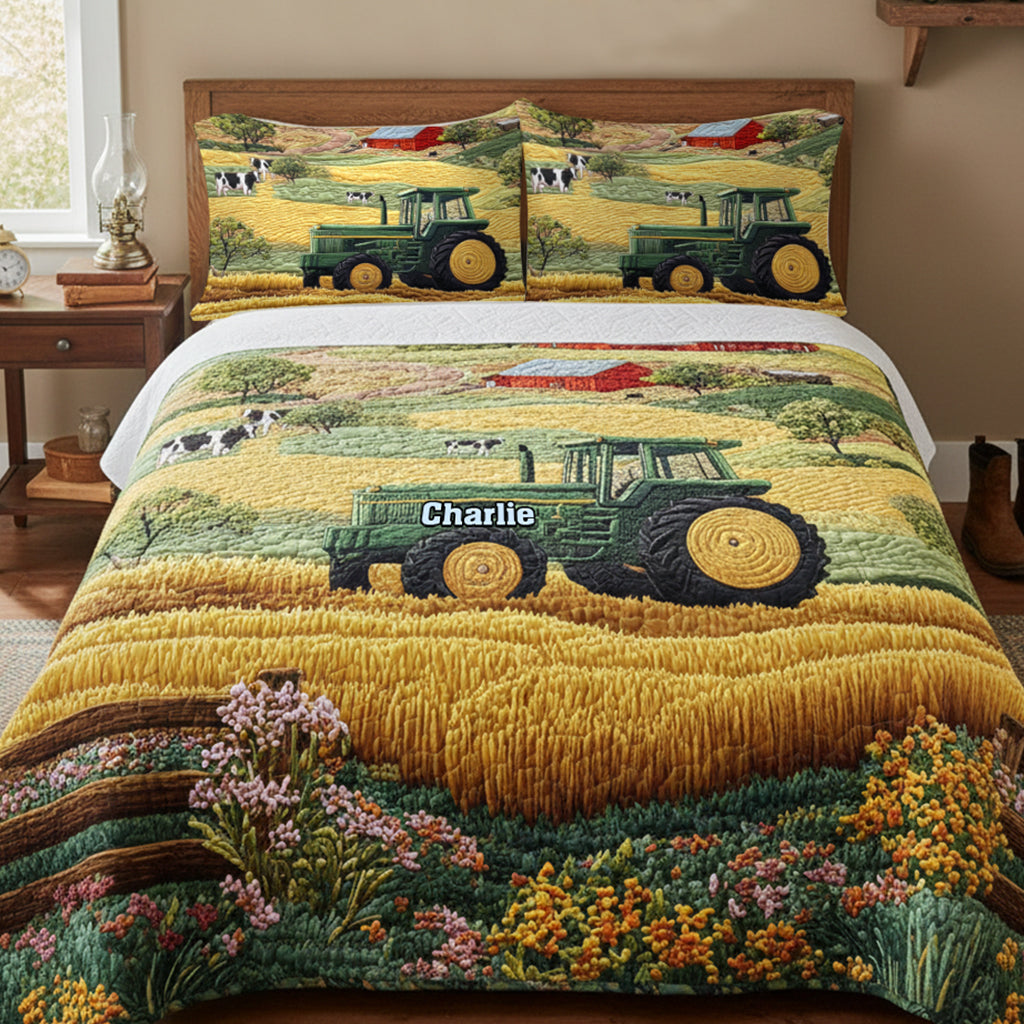 Bauernhofleben – Personalisiertes Bauern-Quiltset
