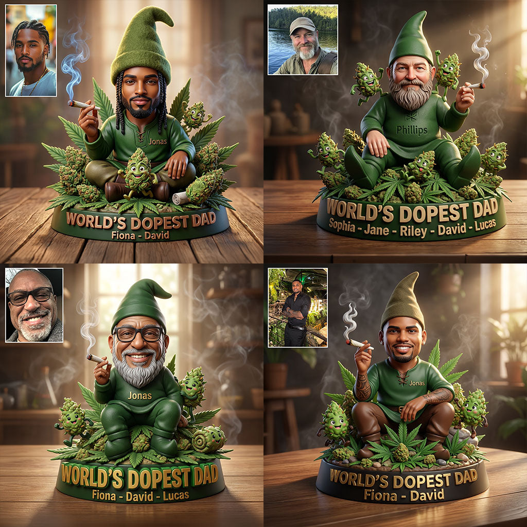Der coolste Papa der Welt - Personalisierte Weed Acrylplakette