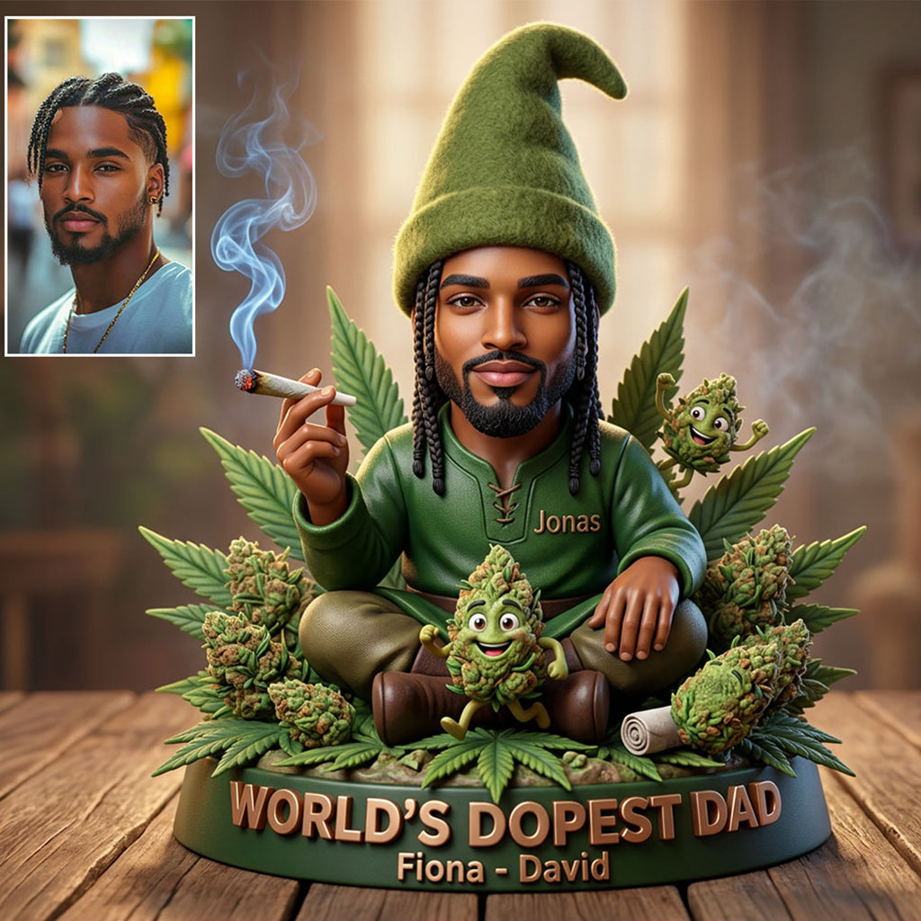 Der coolste Papa der Welt - Personalisierte Weed Acrylplakette