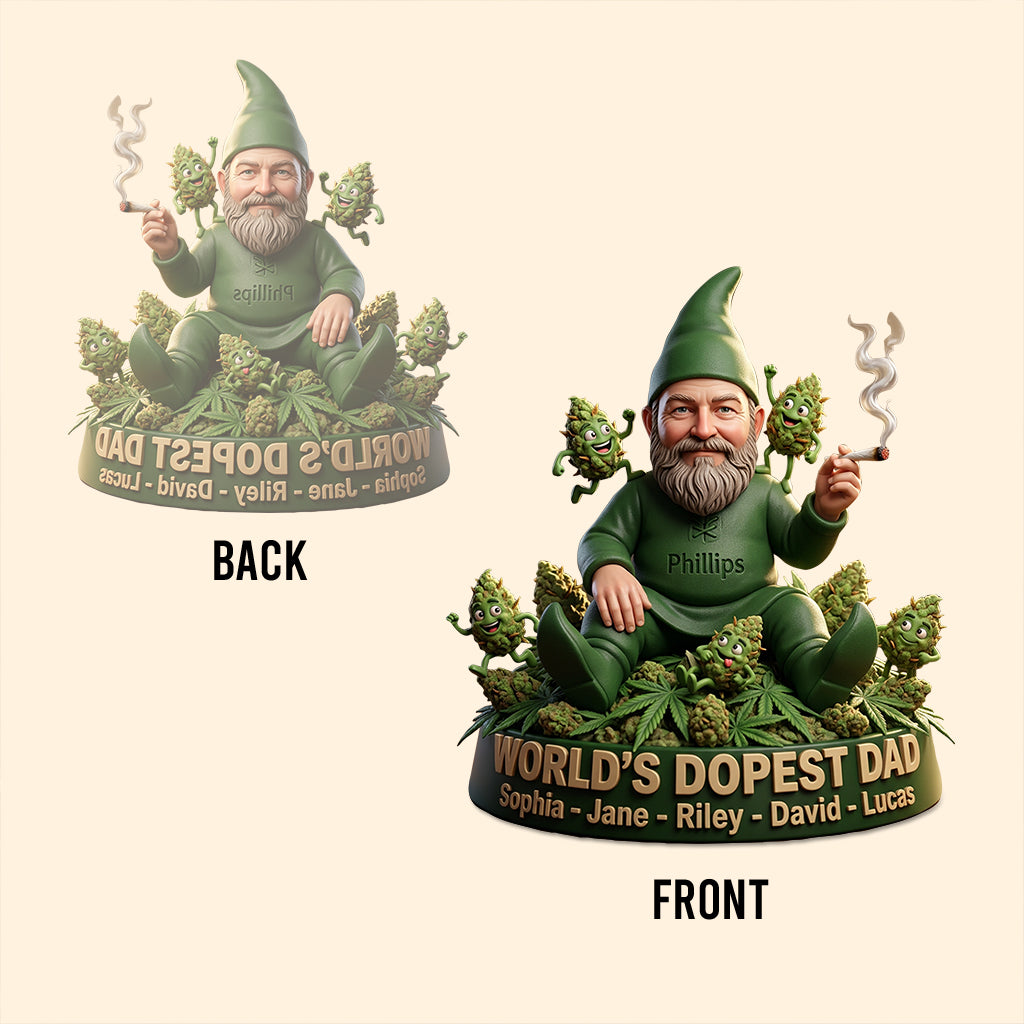 Der coolste Papa der Welt - Personalisierte Weed Acrylplakette