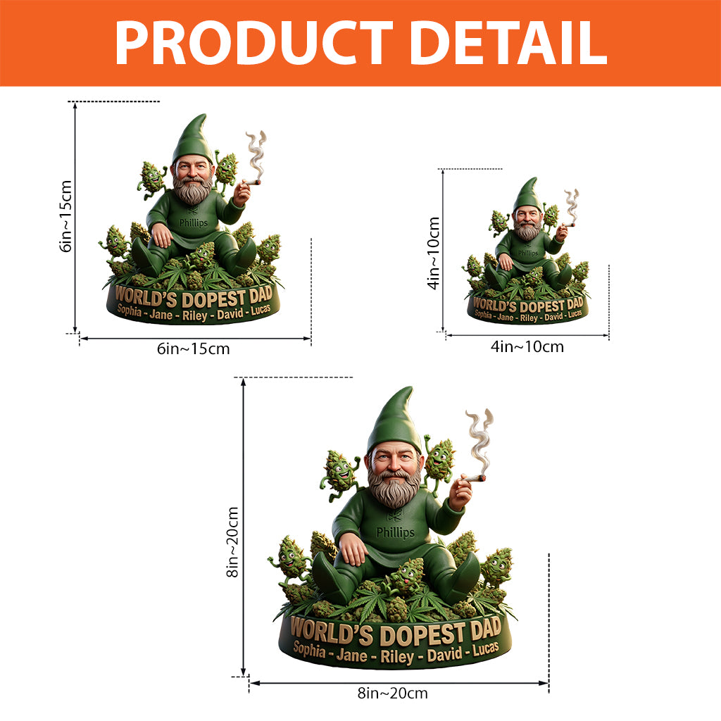 Der coolste Papa der Welt - Personalisierte Weed Acrylplakette