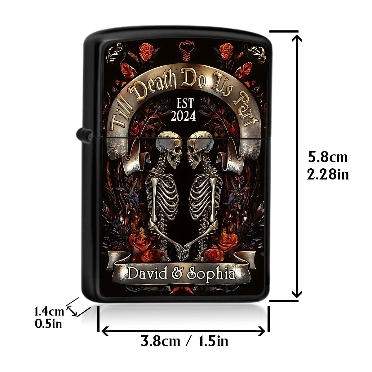 Till Death Do Us Part - Personalized Couple Lighter