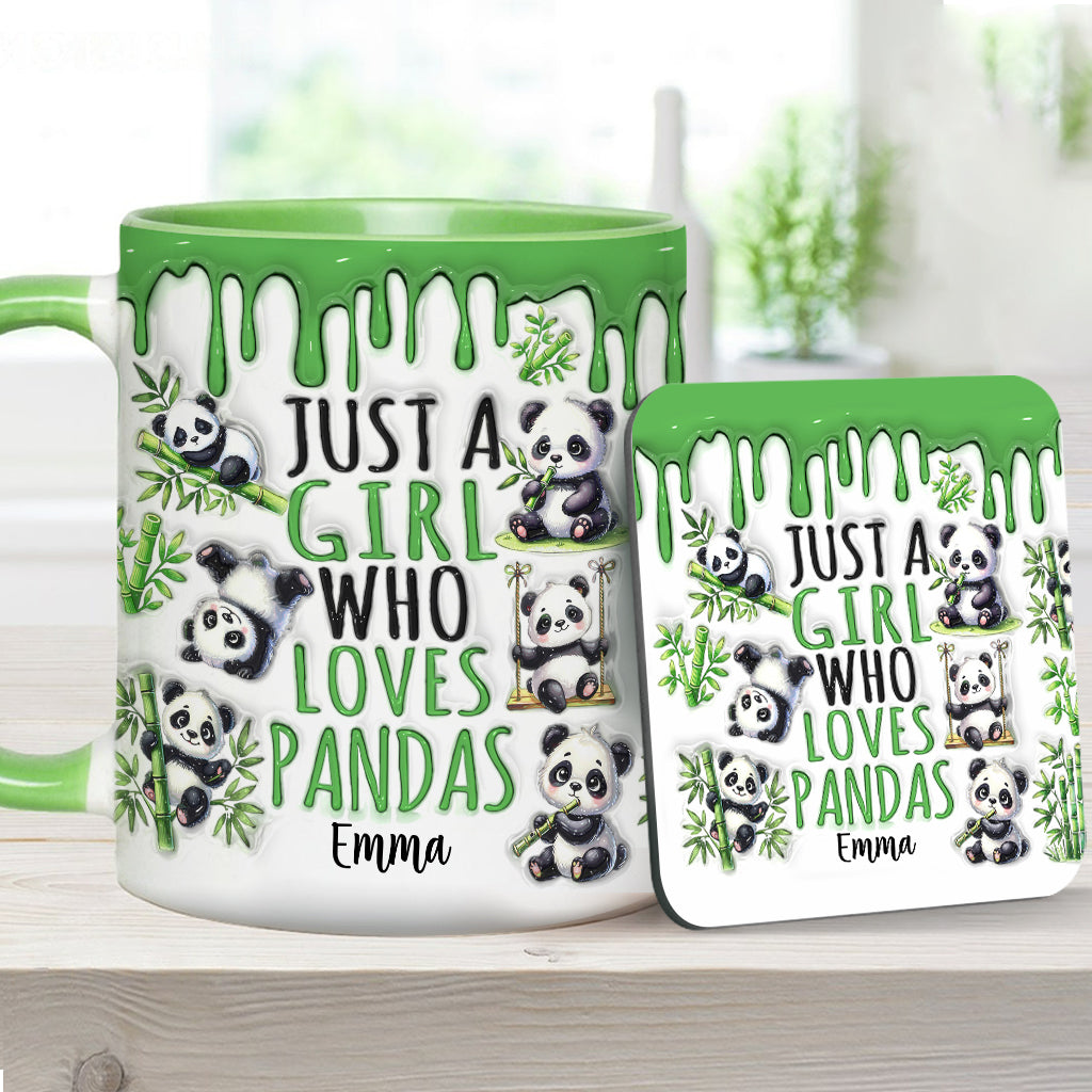 Personalisierte Tasse für Panda-Fans – einfach ein Mädchen, das Pandas liebt