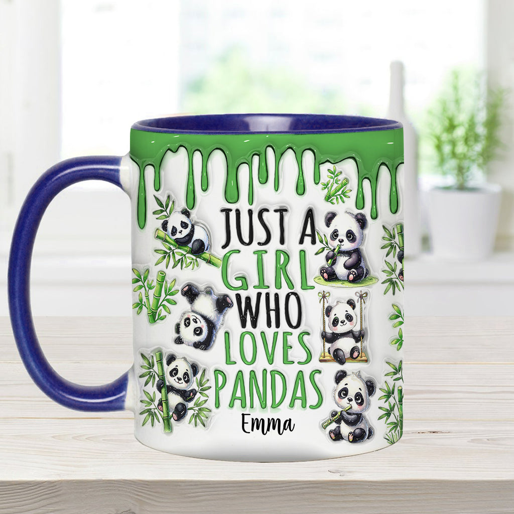 Personalisierte Tasse für Panda-Fans – einfach ein Mädchen, das Pandas liebt