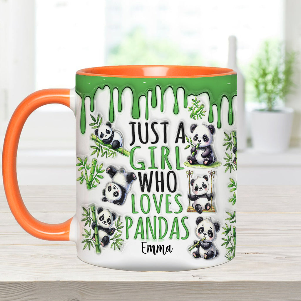 Personalisierte Tasse für Panda-Fans – einfach ein Mädchen, das Pandas liebt