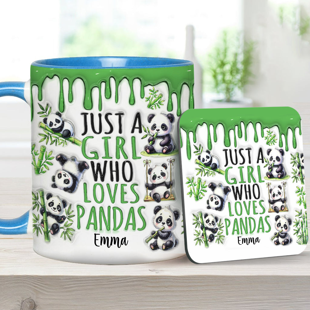 Personalisierte Tasse für Panda-Fans – einfach ein Mädchen, das Pandas liebt