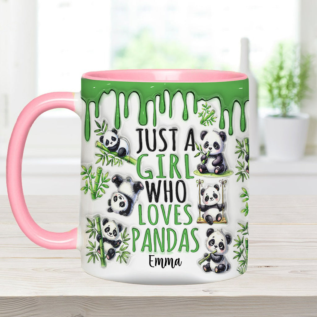 Personalisierte Tasse für Panda-Fans – einfach ein Mädchen, das Pandas liebt