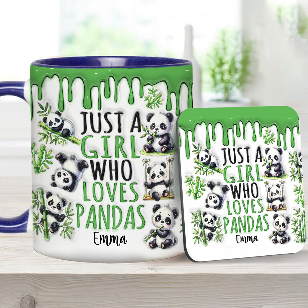 Personalisierte Tasse für Panda-Fans – einfach ein Mädchen, das Pandas liebt