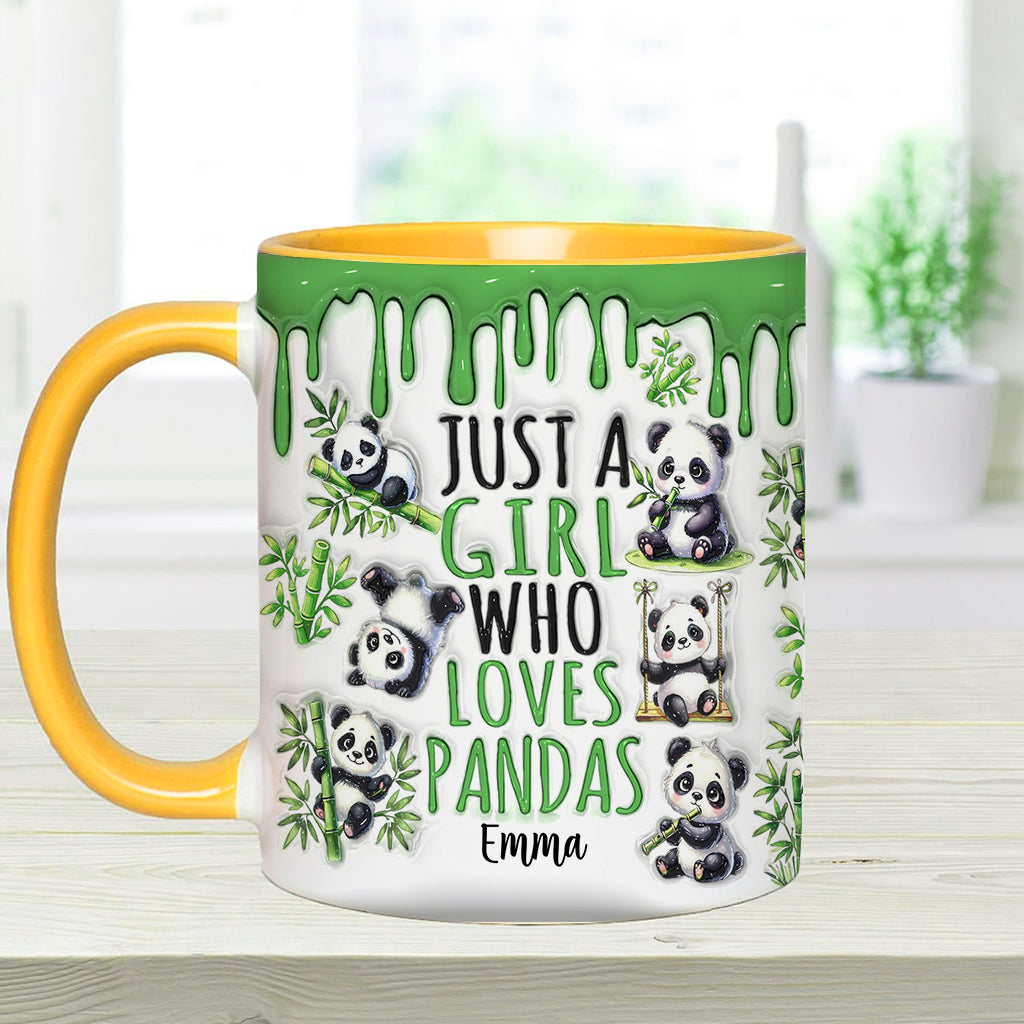 Personalisierte Tasse für Panda-Fans – einfach ein Mädchen, das Pandas liebt