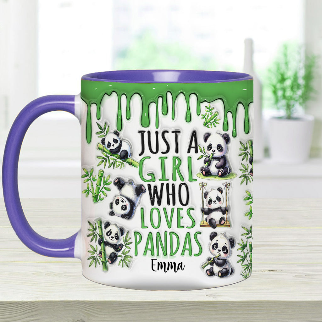 Personalisierte Tasse für Panda-Fans – einfach ein Mädchen, das Pandas liebt