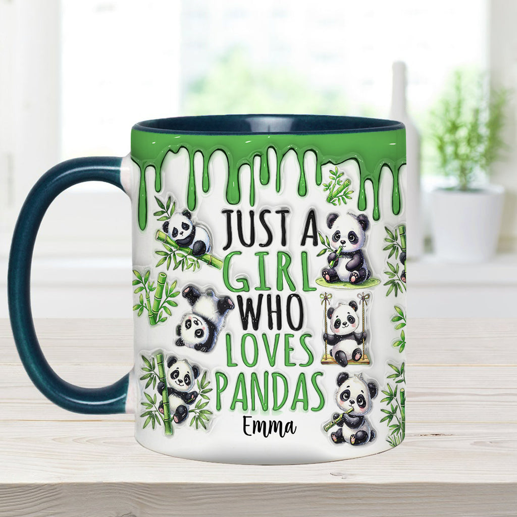 Personalisierte Tasse für Panda-Fans – einfach ein Mädchen, das Pandas liebt