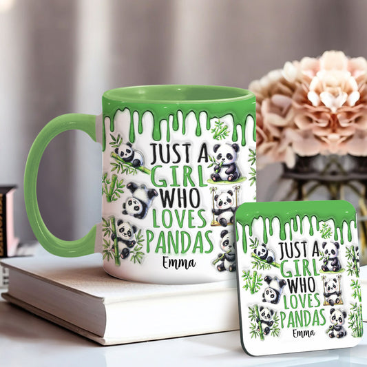 Personalisierte Tasse für Panda-Fans – einfach ein Mädchen, das Pandas liebt