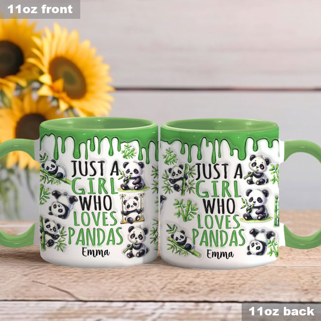 Personalisierte Tasse für Panda-Fans – einfach ein Mädchen, das Pandas liebt