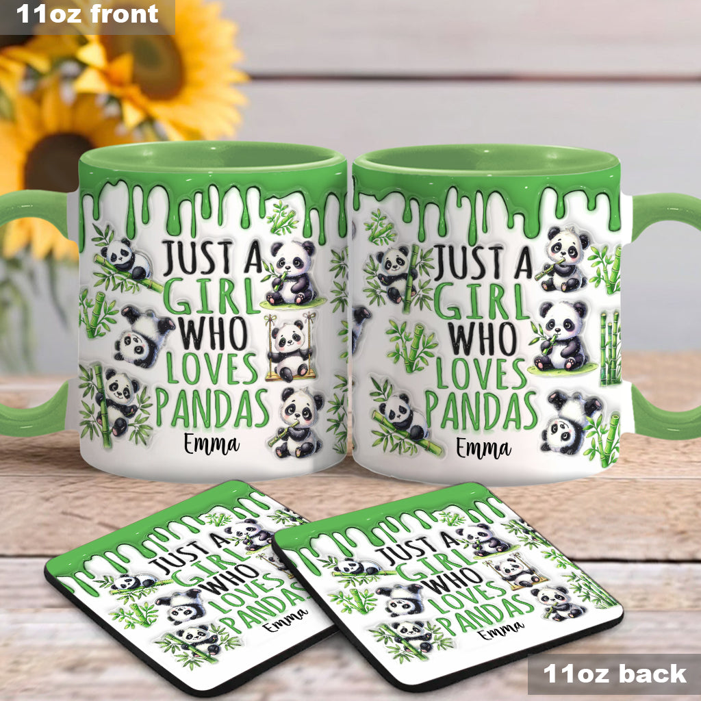 Personalisierte Tasse für Panda-Fans – einfach ein Mädchen, das Pandas liebt