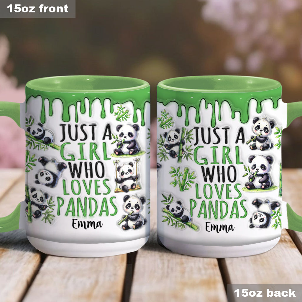Personalisierte Tasse für Panda-Fans – einfach ein Mädchen, das Pandas liebt