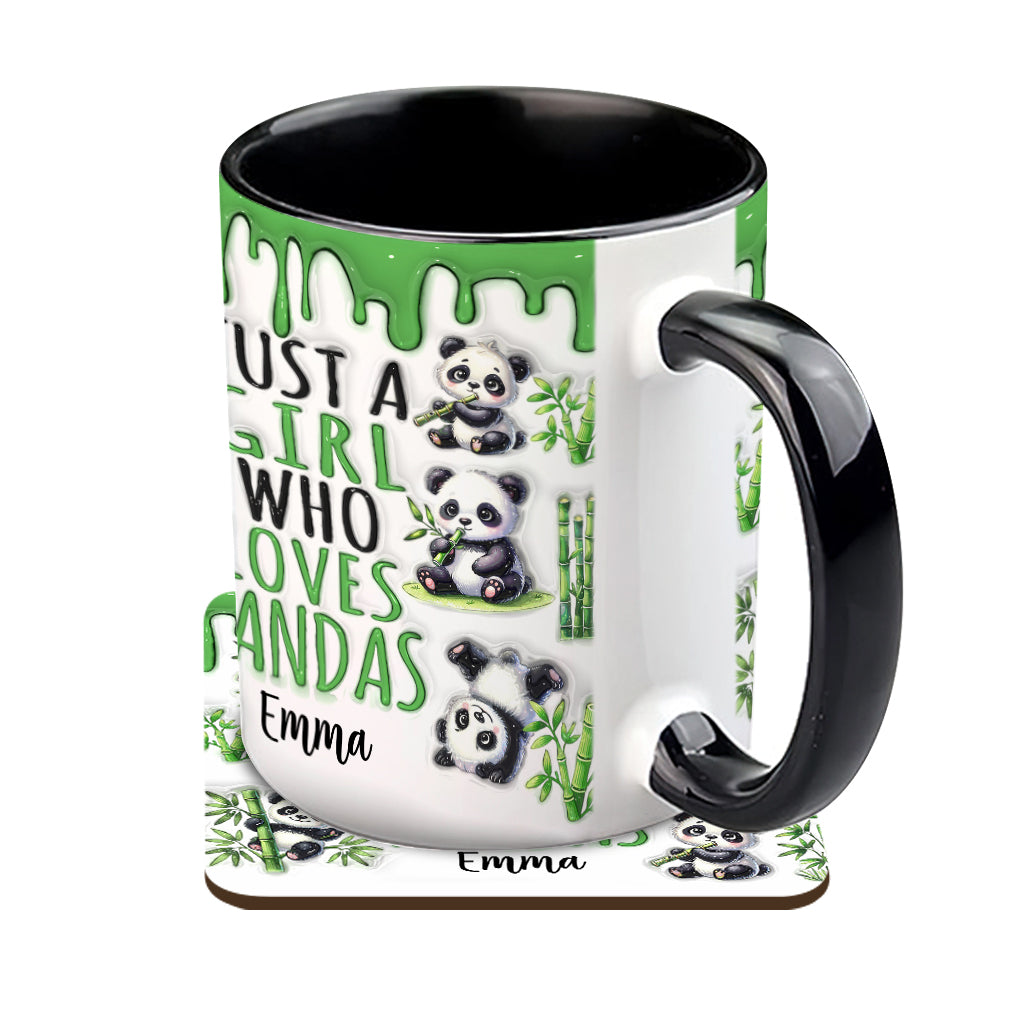 Personalisierte Tasse für Panda-Fans – einfach ein Mädchen, das Pandas liebt