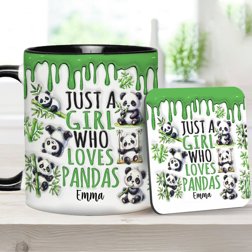 Personalisierte Tasse für Panda-Fans – einfach ein Mädchen, das Pandas liebt