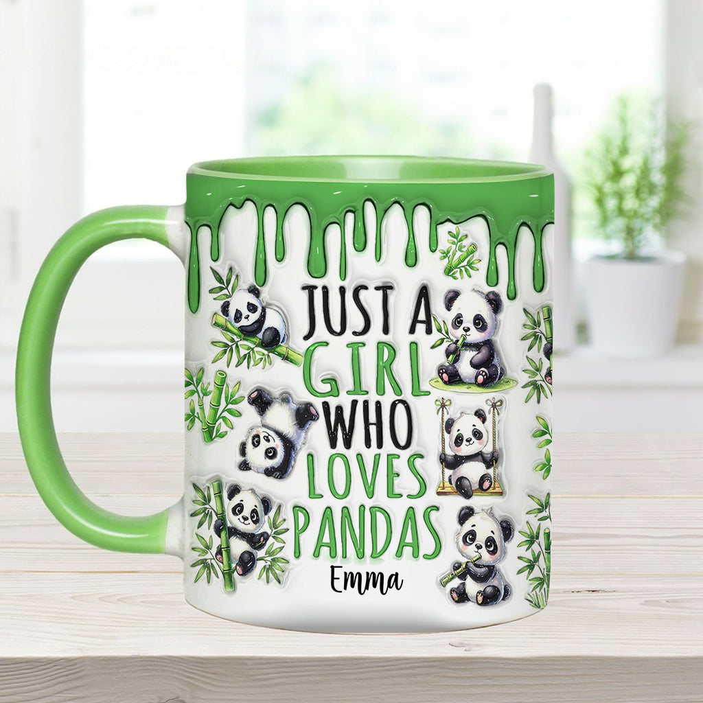 Personalisierte Tasse für Panda-Fans – einfach ein Mädchen, das Pandas liebt