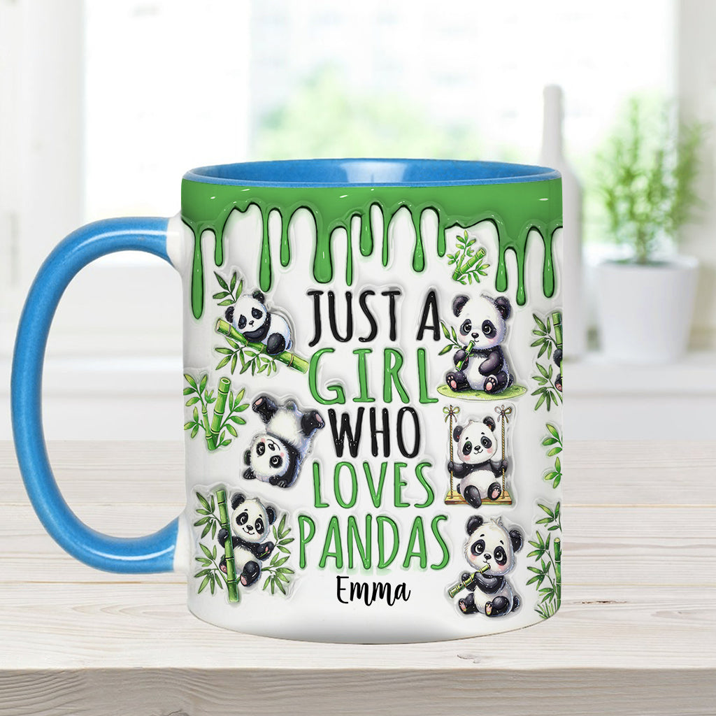 Personalisierte Tasse für Panda-Fans – einfach ein Mädchen, das Pandas liebt