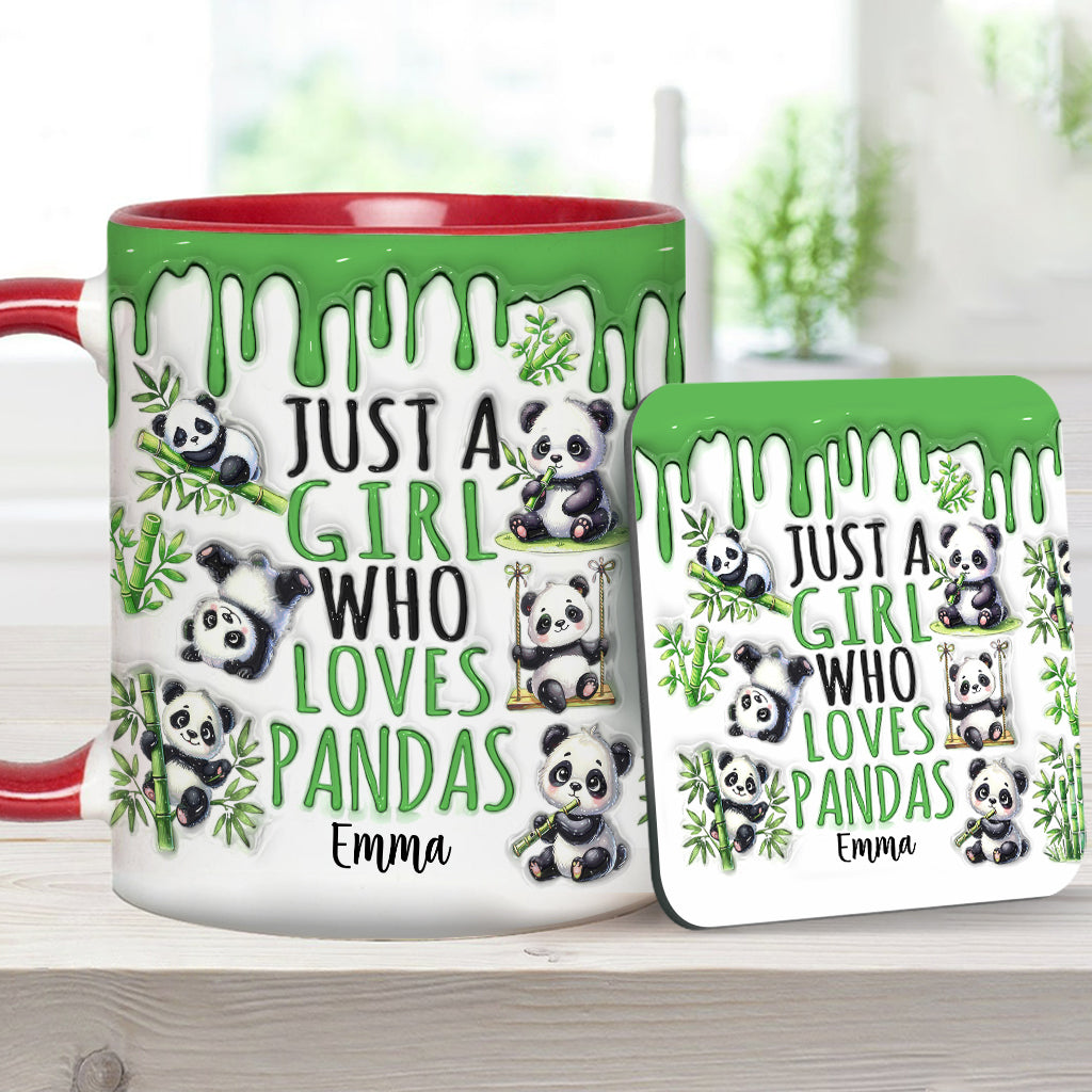 Personalisierte Tasse für Panda-Fans – einfach ein Mädchen, das Pandas liebt