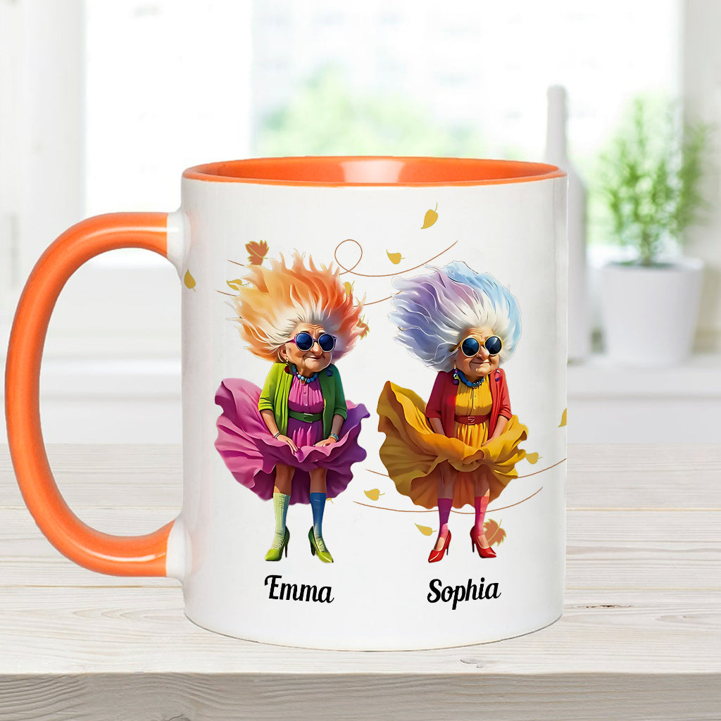 Old Friends - Personalized Best Friend Accent Mug