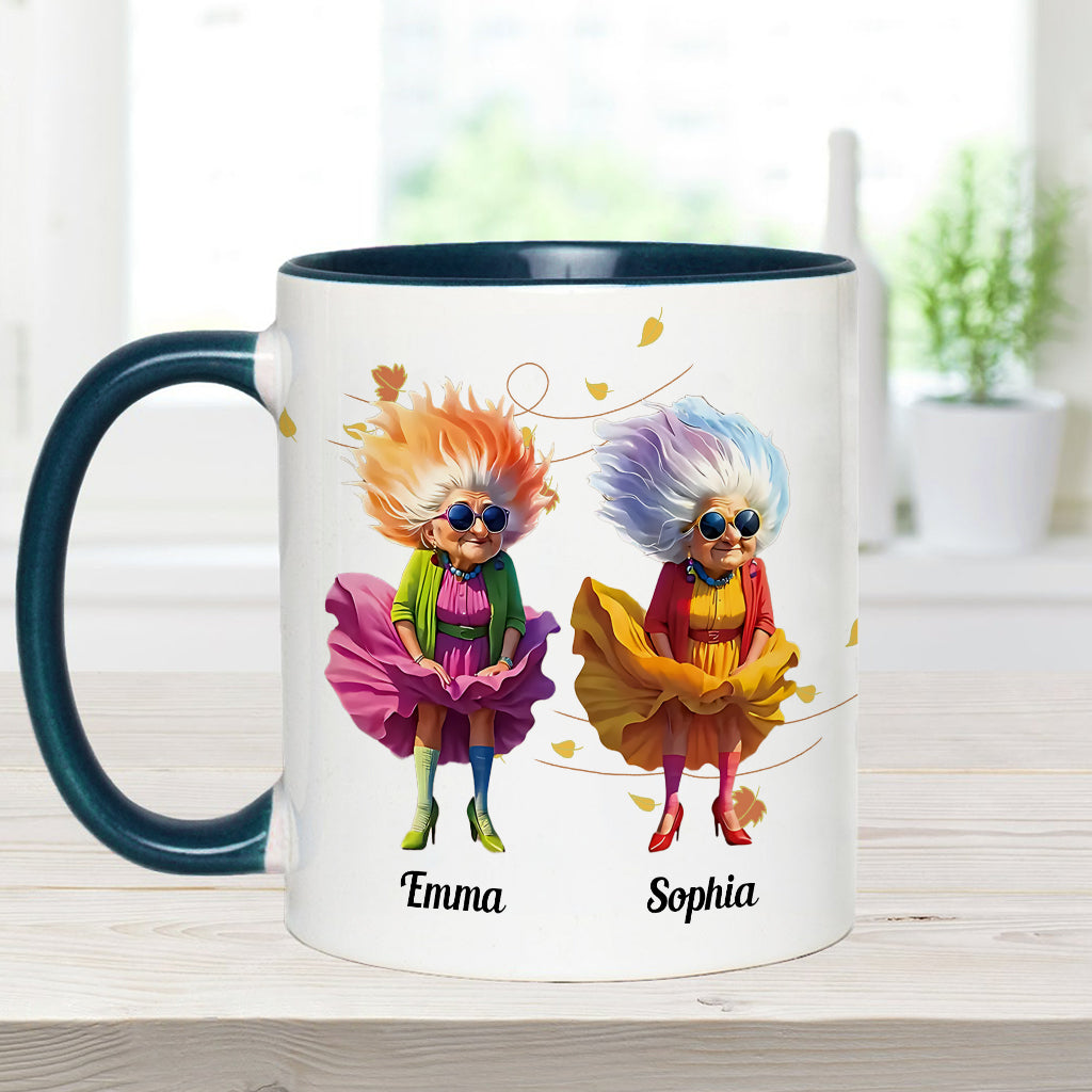 Old Friends - Personalized Best Friend Accent Mug