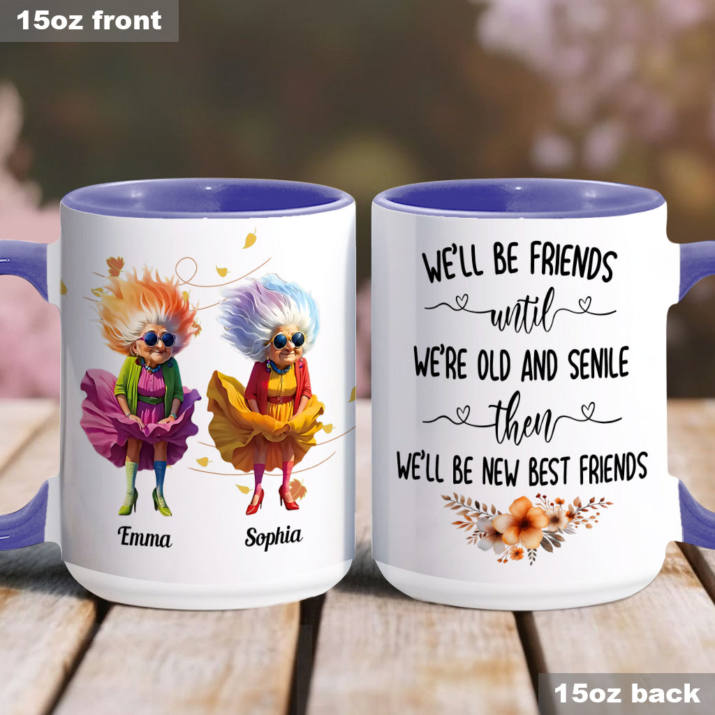 Old Friends - Personalized Best Friend Accent Mug