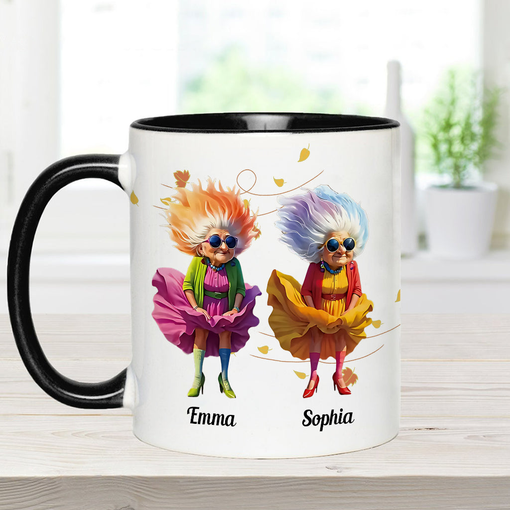 Old Friends - Personalized Best Friend Accent Mug