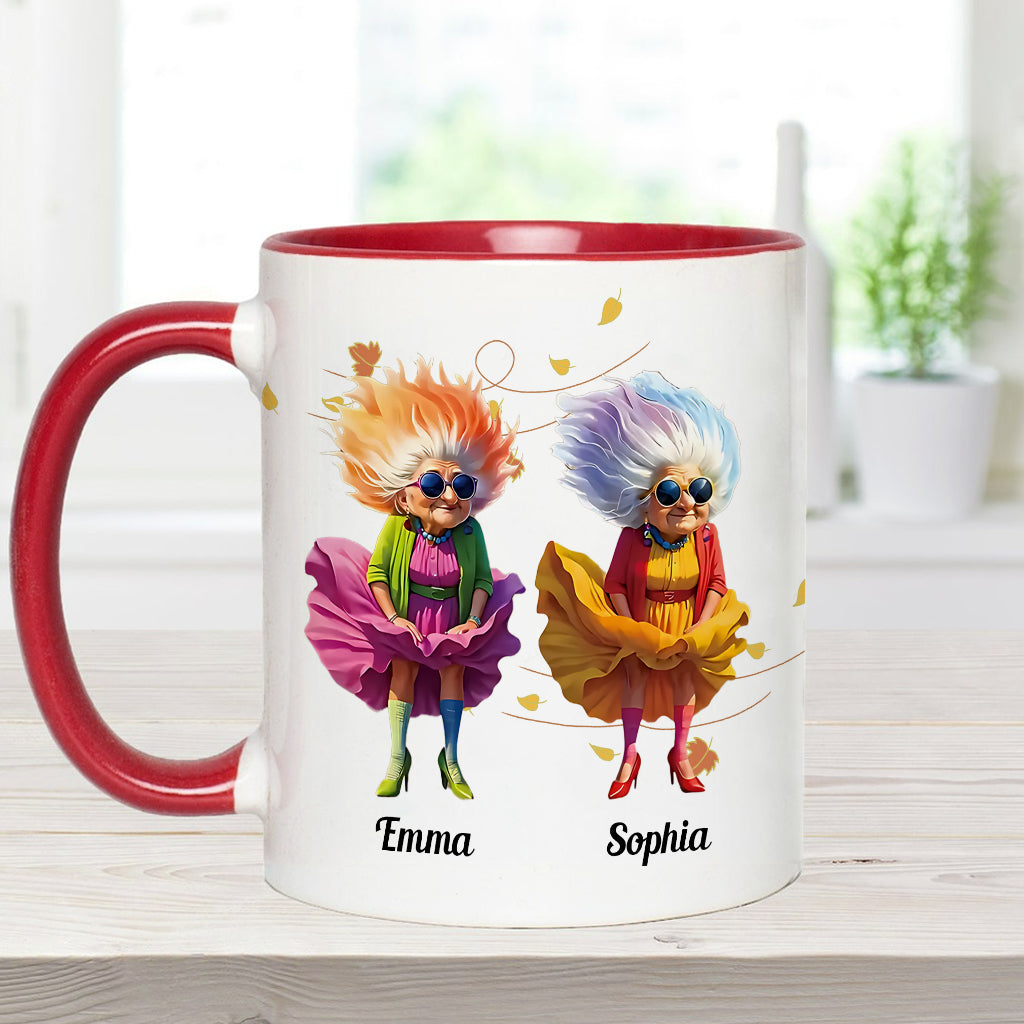 Old Friends - Personalized Best Friend Accent Mug