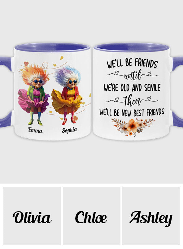 Old Friends - Personalized Best Friend Accent Mug