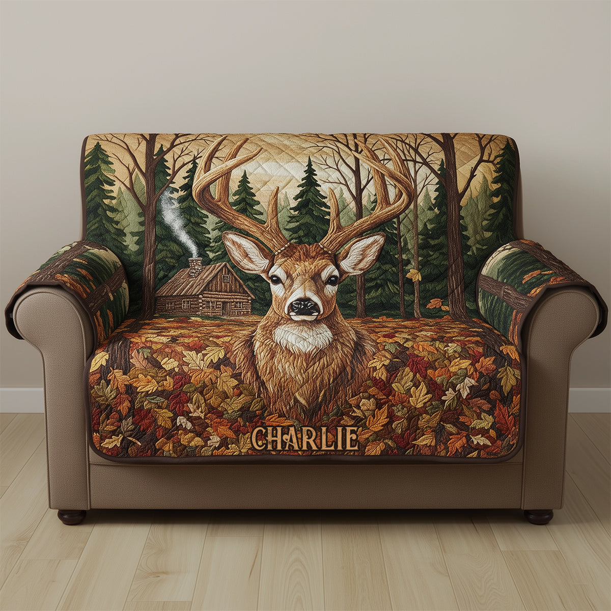 Strong Deer – Personalisierter Jagdsofa-/Couchbezug