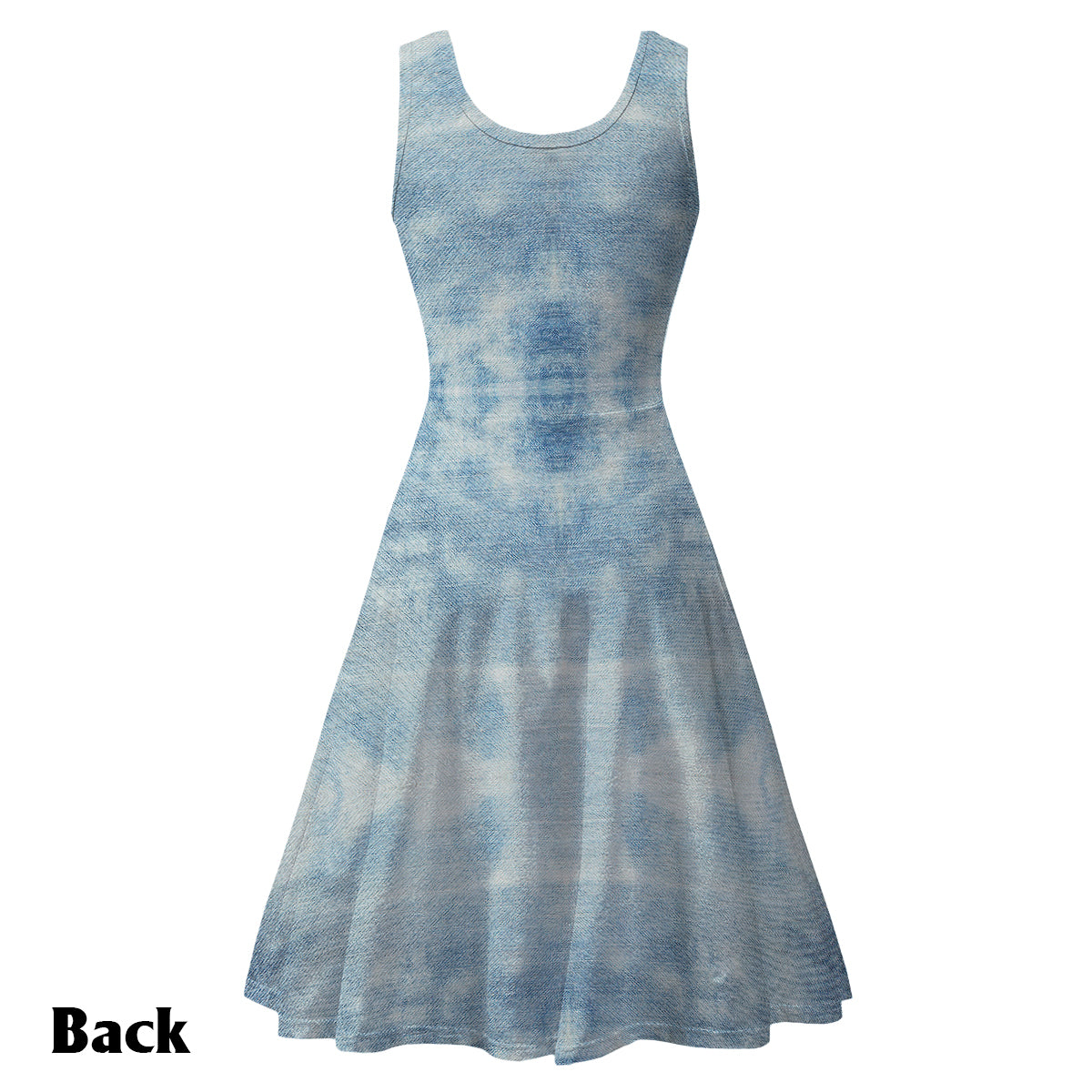 Hundemama Jeanspfote - Personalisiertes ärmelloses Hundekleid