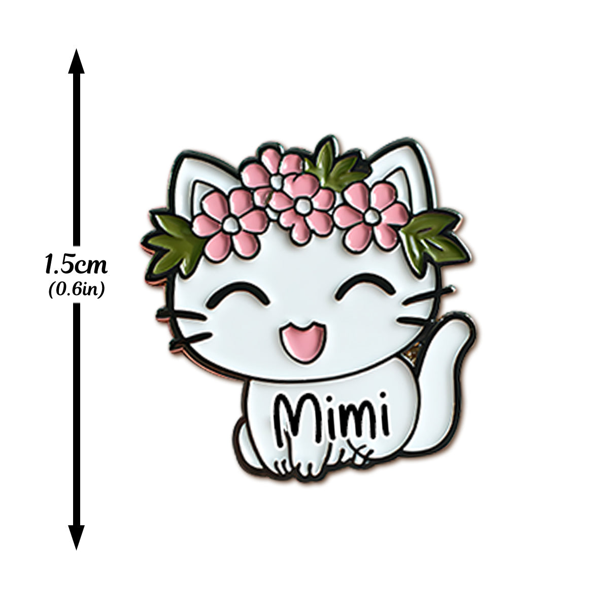 Niedliche Katze – personalisierte Katzenohrstecker