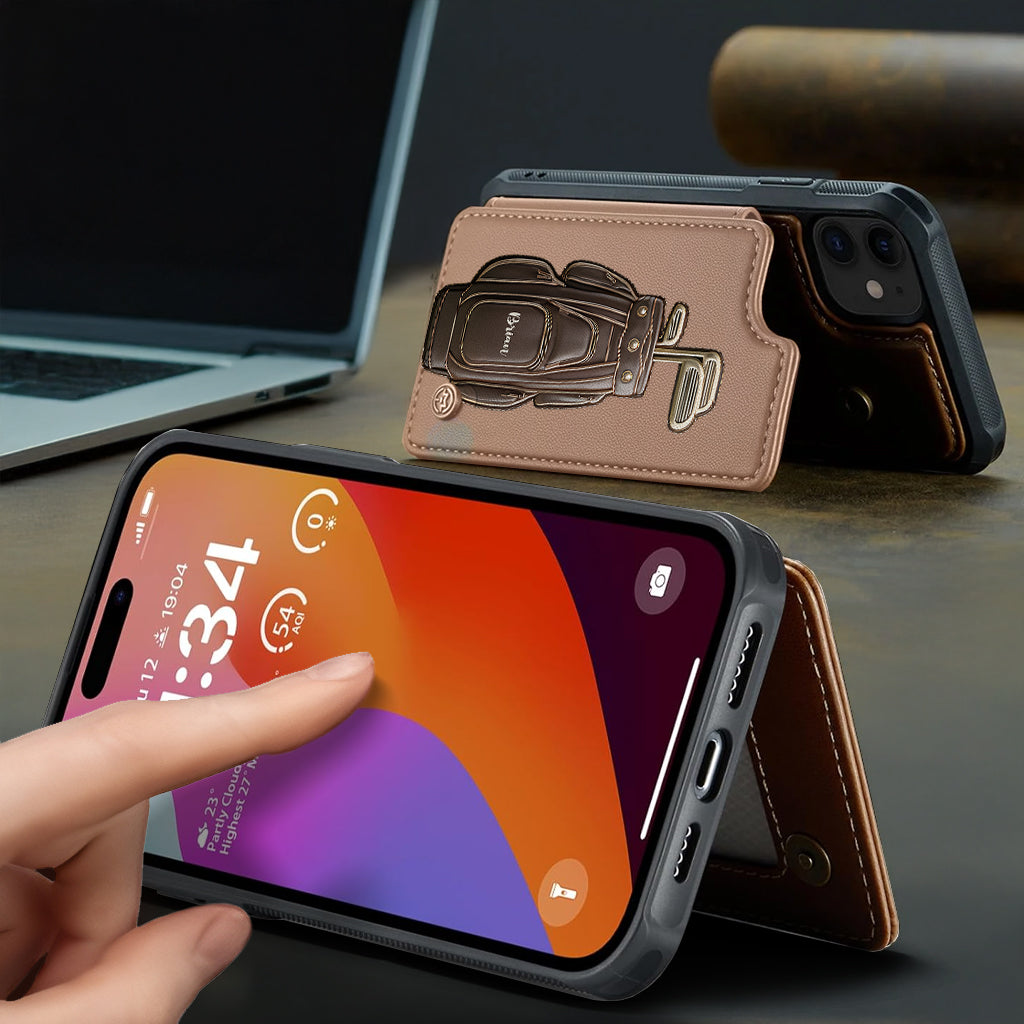 Luxury Gift For Golfer Custom Name - Personalized Golf Wallet Phone Case