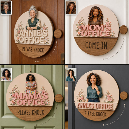 Office Status - Personalized Mother Spinner Sign Custom Shape