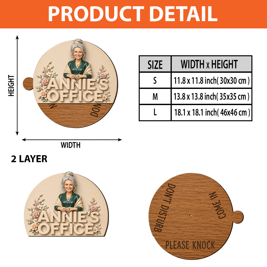 Office Status - Personalized Mother Spinner Sign Custom Shape